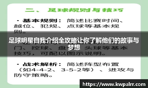 足球明星自我介绍全攻略让你了解他们的故事与梦想